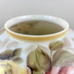 Large Vintage Yellow Red Rose Floral Hurricane Shade | 14 Inch Fitter