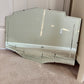 Art Deco Cut Glass Frameless Beveled Edge Glass Wall Mirror