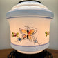 Vintage Butterfly Floral Milk Glass Hurricane Lamp