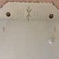 Antique Art Deco Etched Frameless Scalloped Edge Glass Wall Mirror 20"