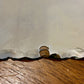 Antique Art Deco Etched Frameless Scalloped Edge Glass Wall Mirror 20"