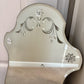 Art Deco Etched Floral Dot Leaves Frameless Beveled Edge Wall Mirror 24"