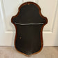 Art Deco Etched Floral Dot Leaves Frameless Beveled Edge Wall Mirror 24"