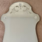 Art Deco Etched Floral Dot Leaves Frameless Beveled Edge Wall Mirror 24"