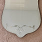 Art Deco Etched Floral Dot Leaves Frameless Beveled Edge Wall Mirror 24"