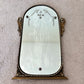 Art Deco Floral Dot Leaves Etched Glass Ornate Frame Wall Mirror 25.75" Height