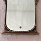 Art Deco Floral Dot Leaves Etched Glass Ornate Frame Wall Mirror 25.75" Height