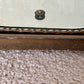 Art Deco Floral Dot Leaves Etched Glass Ornate Frame Wall Mirror 25.75" Height