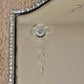 Antique 1920's Floral Leaves Etched Glass Ornate Frame Mirror 27.25" Height