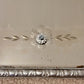 Antique 1920's Floral Leaves Etched Glass Ornate Frame Mirror 27.25" Height