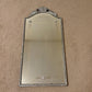 Antique 1920's Floral Leaves Etched Glass Ornate Frame Mirror 27.25" Height