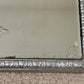Antique 1920's Floral Leaves Etched Glass Ornate Frame Mirror 27.25" Height
