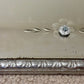 Antique 1920's Floral Leaves Etched Glass Ornate Frame Mirror 27.25" Height