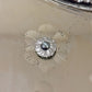 Antique 1920's Floral Leaves Etched Glass Ornate Frame Mirror 27.25" Height