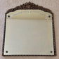 Antique 1920's Floral Leaves Etched Glass Ornate Frame Mirror 22.25" Height