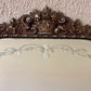 Antique 1920's Floral Leaves Etched Glass Ornate Frame Mirror 22.25" Height