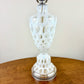 Fenton White Opalescent Coin Dot Table Lamp
