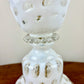 Fenton White Opalescent Coin Dot Table Lamp