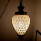 Vintage Fenton Honeysuckle Coin Dot Swag Lamp