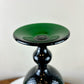 Vintage Empoli Optic Glass Emerald Green Lidded Apothecary Jar