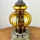 Vintage Amber Glass Table Lamp