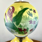 Antique Yellow Purple Floral Birds Gone With The Wind Lamp