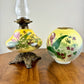 Antique Yellow Purple Floral Birds Gone With The Wind Lamp