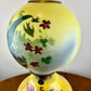 Antique Yellow Purple Floral Birds Gone With The Wind Lamp