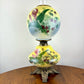 Antique Yellow Purple Floral Birds Gone With The Wind Lamp