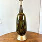 Mid Century Green Drip Glaze Ceramic Table Lamp