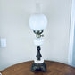 Vintage Milk Glass Hobnail Globe Shade Marble Base Table Lamp