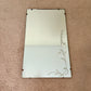 Vintage Frameless Etched Floral Wall Mirror