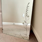 Vintage Frameless Etched Floral Wall Mirror