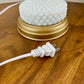 Vintage White Hobnail Milk Glass Hurricane Lamp