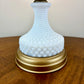 Vintage White Hobnail Milk Glass Hurricane Lamp