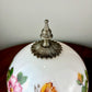 Vintage Hand Painted Butterfly Floral Milk Glass Nightlight Lamp