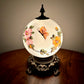 Vintage Hand Painted Butterfly Floral Milk Glass Nightlight Lamp