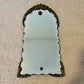 Vintage Scalloped Edge Glass Ornate Wood Framed Wall Mirror