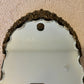 Vintage Scalloped Edge Glass Ornate Wood Framed Wall Mirror