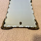 Vintage Scalloped Edge Glass Ornate Wood Framed Wall Mirror