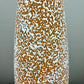 Vintage Mid Century Orange White Cream Textured Ceramic Lamp