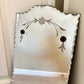 1930's Frameless Scalloped Edge Etched Wall Mirror