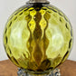 Vintage Green Optic Glass Table Lamp