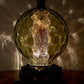 Vintage Green Optic Glass Table Lamp