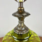 Vintage Green Optic Glass Table Lamp