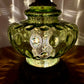 Vintage Green Optic Glass Table Lamp