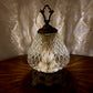 Vintage Clear Diamond Quilt Glass Nightlight Lamp