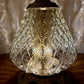 Vintage Clear Diamond Quilt Glass Nightlight Lamp