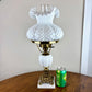 Fenton Lamp | Hurricane Lamp | Milk Glass Lamp