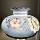 Vintage Hurricane Lamp Shade | Blue Purple Floral Hurricane Lamp Shade